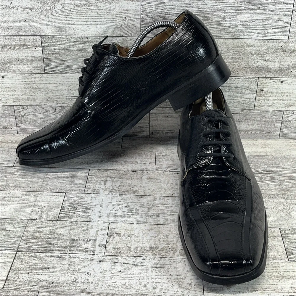 Izak Matalini Moda Italiana Black Dress Shoes Men Size‎ 11